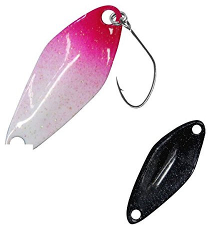 FTM Spoon Tremo 2, 9cm - Forellenblinker zum Ultra Light Angeln auf Forellen, Forellenköder zum Spinnangeln, Spinnköder, Blinker, Farbe:weiß-rot/schwarz, Gewicht:2, 3g