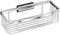 Inda AV151ECR Cestino Portaoggetti Doccia Rettangolare Sganciabile, Ottone, Cromato, 13 x 26 x 8 cm