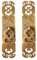 Tiazza 2Pcs Vintage Style Embossing Pattern Pulls Handle Bookcase Wardrobe Drawer Pure Copper Double Door Handle