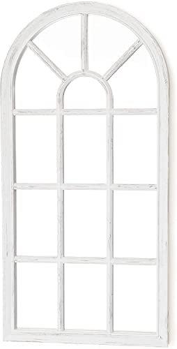 Creekwood Modena, Indoor/Outdoor-Lightweight, Durable Frame, Any Weather Ornament-W35cm x H71cm Wall Mirror, Brushed Grey, 35cm x 71cm