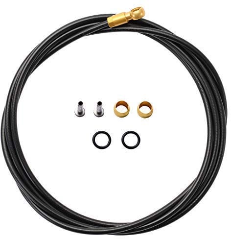 Dymoece 2000mm Fahrrad Bremsschlauch für Hydraulische Fahrradscheibenbremsen im Set für Shimano BH90 System Rot/Golden/Silber