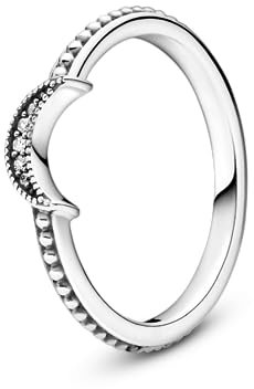 PANDORA Mondsichel Ring, Sterling-Silber, Cubic Zirkonia, 199156C01-54