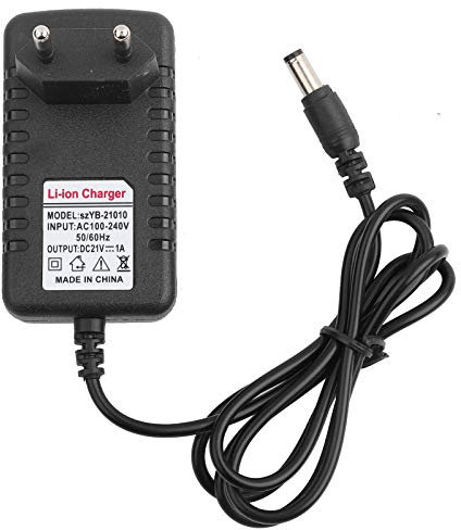 Chargeur Batterie Black Et Decker, Adaptateur de Chargeur Li-ION Chargeur Perceuse électrique Chargeur Einhell Chargeur Worx 21v Chargeur De Voiture, 100-240V 21V / 1A(European)