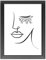 Kunstdruck Din A4 ohne Rahmen - Frauengesicht - Gesicht Wimpern Zeichnung Minimalismus Linien Moderne Kunst Poster Bild