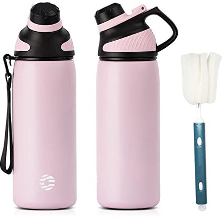 Fjbottle Gourde Isotherme avec Couvercle Magnétique - 400ml/600ml/800ml/1L/1.5L - Bouteille Isotherme Étanche sans BPA, Gourde Inox Bouche Standard, Gourde Enfant pour Sport, Gym, Voyage