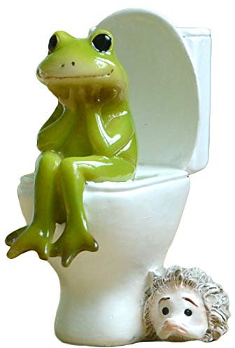 Gemmia Miniatur-Feengarten Frosch Figurine- Denkender Frosch Statue