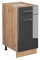 Vicco Küchenunterschrank Fame-Line, Anthrazit Hochglanz/Goldkraft Eiche, 40 cm ohne Arbeitsplatte