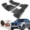 Trimak Passgenau 3D Fussmatten kompatibel mit BMW X5 F15 2013-2018 Auto Zubehör 1. Und 2. Reihe Gummimatten Autos TPE Allwetter Geruchlos rutschfest Vorne und Hinten Schwartz
