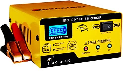 6V and 12V Car Battery Charger, 15A Smart Battery Trickle Charger Maintainer, Pulse Repair Deep Cycle Battery Charger Automotive Desulfator for Car Motorcycle Truck Boat Lawn Mower Lead Acid Batteries