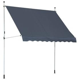TrendLine Balkon-Markise 2,5 x 1,3 m grau Markisen