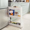 Carrello da cucina,ABS Ripiano di immagazzinaggio Sottile, Mobile da cucina, Mobile da cucina, Scaffale per cucina a rotelle, Scaffale per cucina (54,5 x 12,5 x 71 cm - tre strati)