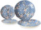 Mino ware Pastateller aus japanischer Keramik, 2 Stück und 2 Salat-/Vorspeisen-Teller, hergestellt in Japan (Japan Import) (Sakura-Blau) TNG001