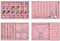 ProCase 4 Pezzi Vassoi Organizer per Gioielli Impilabili per Cassetti, Inserti per Cassetto Gioielli Contenitore Espositore per Orecchini Collana Anelli Bracciale con Divisori Rimovibili-Rosa