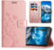 JZASES Coque pour iPhone SE 2022 / iPhone SE 2020 / iPhone 8 / iPhone 7, Housse en Cuir PU avec Fonction de Support, Etui à Rabat Portefeuille Coque Compatible avec iPhone SE 2022/2020, Or Rose
