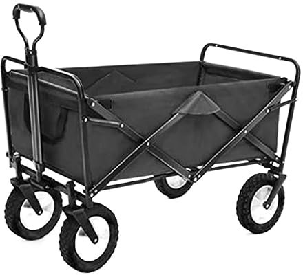 Bollerwagen Faltbar Handwagen Campingwagen Klappbarer Gartenwagen, Robuster Wagen, Einkaufswagen Für Outdoor-Camping, Angeln, Zugwagen Mit 4 Rädern Strandwagen Transportwagen