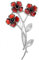 GFM® Brosche mit Mohnblumen-Brosche zum Gedenktag (BRCH-PPY), S, Metall