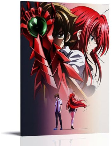 INEOUT Highschool Dxd Staffel 3 Anime Art Poster Poster Dekorative Malerei Leinwand Wandposter und Kunstdruck Modern Familie Schlafzimmer Dekor Poster 60 x 90 cm