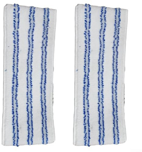 Lot de 2 serpillères de rechange en microfibre pour Vaporetto pour Vaporflexi Brush Eco Pro 3.0 pour nettoyage des sols de cuisine, tampons réutilisables