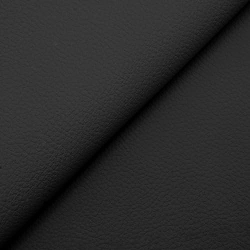 DESHOME Cloe - Ecopelle al metro Similpelle Finta pelle Idrorepellente Tessuto Stoffa in Ecopelle h 140 cm per rivestimento sedie, divani, cuscini, tappezzeria, borse 1 metro Nero