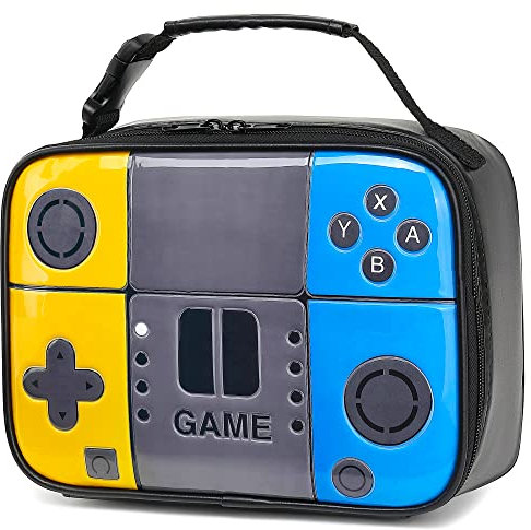 Lonchera para niños, bolsa de almuerzo de juego para niños, lonchera escolar aislada de cuero, cajas de aperitivos reutilizables, bolsa de preparación de comidas para guardería escolar para niños