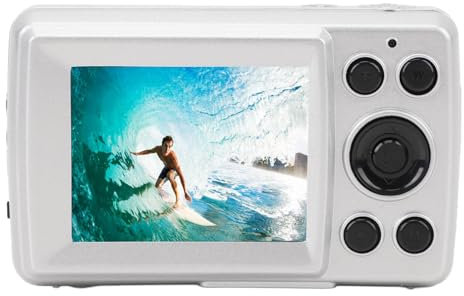 Digital Camera, FHD 16MP 1080P Compact CCD Camera with 2.4 Inch Color LCD Display, Vintage Portable Camera for Vlogging, for Teens Adult Beginner Kids