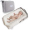 Joyful Journeys Wickeltasche für Babyliege, tragbares Nest und Organizer, vielseitige Baby-Tasche für Bequemlichkeit, Geschenk für Babypartys (White Minky)