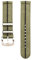 WB Original Nylon-Uhrenarmband 2-teilig | Olivgrün/Schwarz - 20 mm - Schließe: Silber Gebürstet | Nylon | Ersatz-Armband