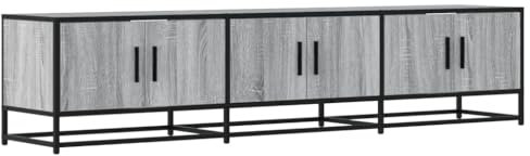 vidaXL Meuble TV Sonoma Gris 180x35x41 cm Bois d'ingénierie, Support TV, Buffet TV, Meuble multimédia, Banc TV, Meuble HiFi, Centre de Divertissement