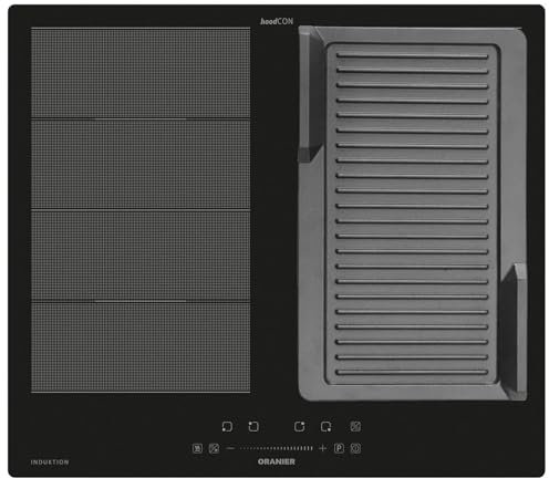 Oranier Induktionskochfeld 60 cm FLI560 - Flächen-Induktion-Kochfeld autark Brückenfunktion links und rechts & Grillplatte gerillt