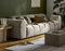 Lisa Design Ray - 3-sitzer einzelsofa aus Strukturiertem Stoff Grau