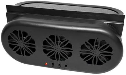 Ventilador de 3 ventiladores de escape de coche USB y alimentado por energía solar, ventilador de circulación de aire silencioso, ventilador de refrigeración para radiador automotriz con interruptor