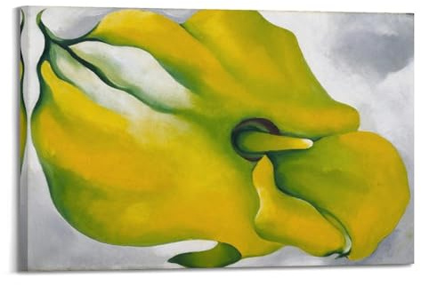 YMXSDIMDS Gelbe Calla von Georgia O'Keeffe, Malkunstposter, coole Kunstwerke, Gemälde, Wandkunst, Leinwanddrucke, hängendes Bild, Heimdekoration, Idee, 50 x 75 cm