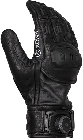 Knox CE Orsa Leather MK3 Gloves with Scaphoid Protection (SPS) Patent Black XL