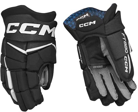 CCM JetSpeed FT880 Junior Eishockeyhandschuhe (Schwarz/Weiß, 12''/30 cm)