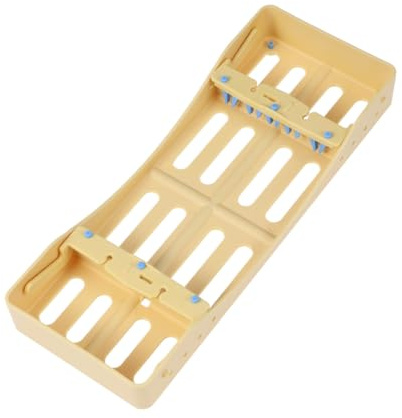 Veemoon Sterilisationsbox Kunststoff für Dentalinstrumente Hitzebeständiges Faltbares Sterilisator Tablett Gelb Langlebiges Abs Material Einfache für und Labor