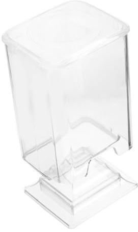 STOBAZA Cosmetics Cotton Pad Holder Box Makeup Remover Pads Organizer Vanity Storage Canister Dustproof Lid for Bathroom Countertop