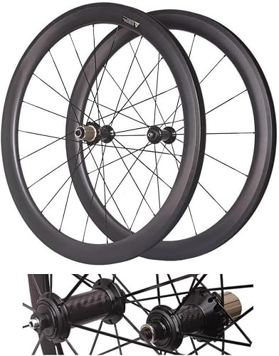 50mm C/V Tubeless Carbon Fiber Wheels Set Felgenbremse Straße Hinterrad Vorderrad Radsatz 700C Schnellspanner Vorne 2 Hinten 5 Lager