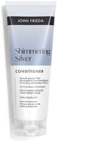 John Frieda Shimmering Silver - Silber-Conditioner - Inhalt: 250 ml - Für stumpfes graues oder weißes Haar