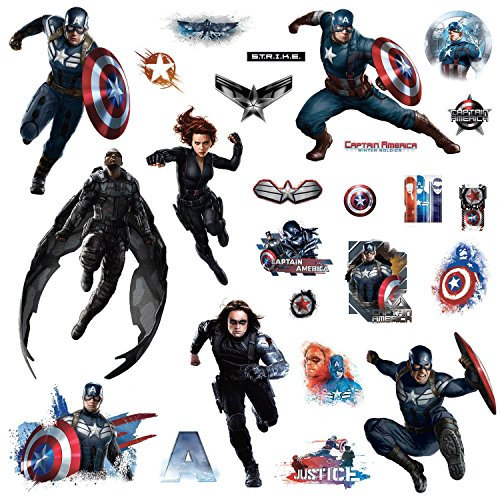 Thedecofactory Sticker Marvel Captain America Winter Soldier RoomMates repositionierbar (25 Sticker) – ADO – Stil: ADO