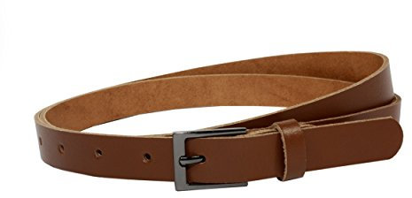 Vascavi Ledergürtel echt Leder, Made in Germany, 2 cm breit und ca. 0.25 cm stark, Gürtel, Hüftgürtel, Jeansgürtel, (90 cm Gesamtlänge 100 cm, Hellbraun)