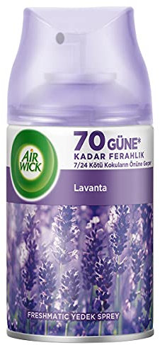 Air Wick – Freshmatic Max, Ladekabel Spray Schalter, Raumduft, Lavendel in Blume – 2 Nachfüller-250 ml [500 ml]