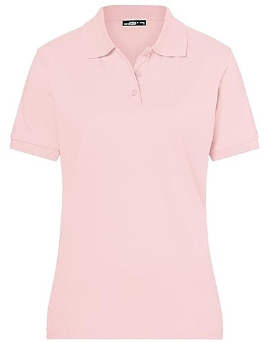 James & Nicholson Damenpolo Classic - Piqué-Poloshirt mit gestrickten Bündchen | Farbe: Rose | Grösse: M