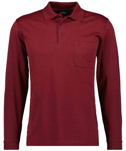 RAGMAN Herren Softknit-Polo mit Brusttasche, Langarm