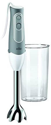 Braun MQ500SOUP Mixeur Plongeant Acier Inoxydable Gris/Blanc 15 x 9 x 25 cm