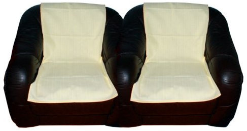 Dynamic24 2tl. Sofaläufer f. 2 Sitzer 140x120 cm Sesselläufer Sofa Sessel Überwurf Schoner