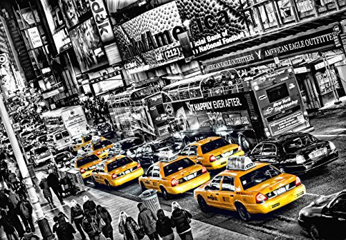 Fototapete - NEW YORK Gelbe Taxis - (116i) Größe 366x254 cm 8-teilig - Manhattan Cabs Stadt USA Landschaft Natur Wohnzimmer Kinderzimmer Küche- Motivtapete Postertapete Bildtapete Wall Mural