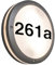 Qazqa - Modern Außen Wandleuchte anthrazit mit Hausnummer IP54 - Glow I Außenbeleuchtung - Aluminium Rund - LED geeignet E27