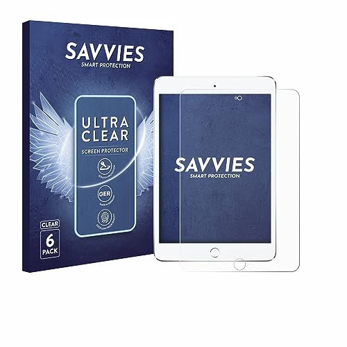 savvies Protection Ecran pour Apple iPad Mini 4 2015 (6 Pièces) - Film Protection Ultra Clair