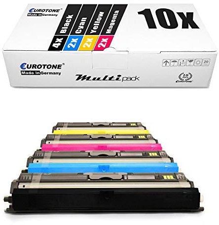 Uni-Cartridge Eurotone Magicolor 1600 W, 1650 EN D, 1650 EN, 1650 EN DT, 1680mf, 1690mf ersetzen Konica Minolta 4X BK, 2X C, 2X Y, 2X M Patronen im Bundle Original EUROTONE (ISO-Norm 19798)