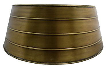 Ivyline Metal Christmas Tree Skirt 67cm Gold, 67x67x25 cm